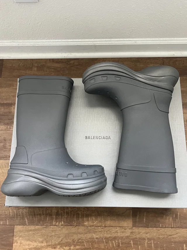 Balenciaga Croc Boots in gray Crocodile from Grailed