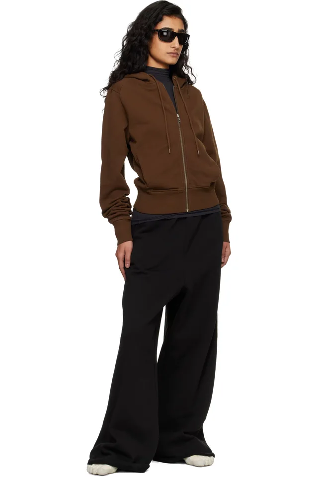 Entire Studios Brown Slim Zip Up Hoodie, photo 4 of 4 from SSENSE