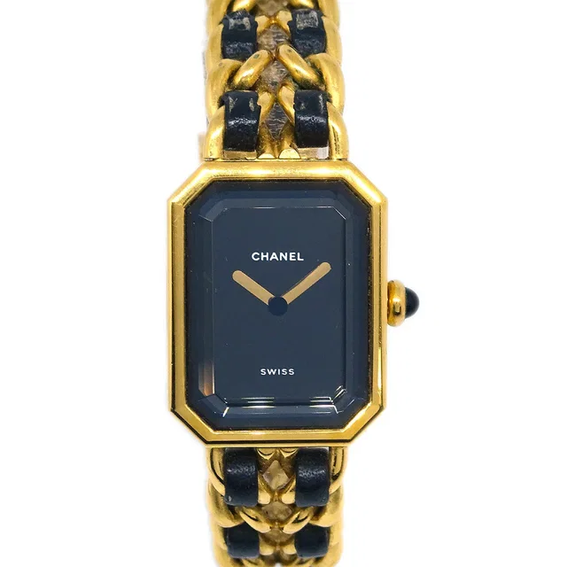 Chanel Premiere Quartz Watch Gold #M in Gold Leather from AMORE Vintage Tokyo