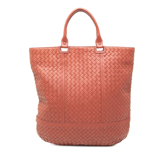 Orange Bottega Veneta Nappa Intrecciato Tote in Orange Nappa leather from Designer Revival