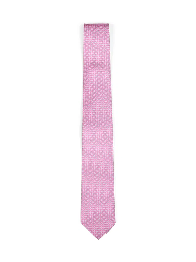 Ferragamo Carato Necktie — Pink Silk Neckties in Pink Silk from HEWI