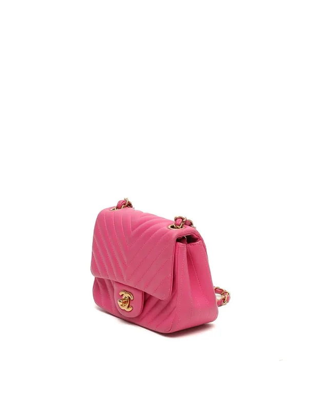 Chanel Chevron Mini Square Flap Bag in Lambskin from A Retro Tale, photo 2 of 2