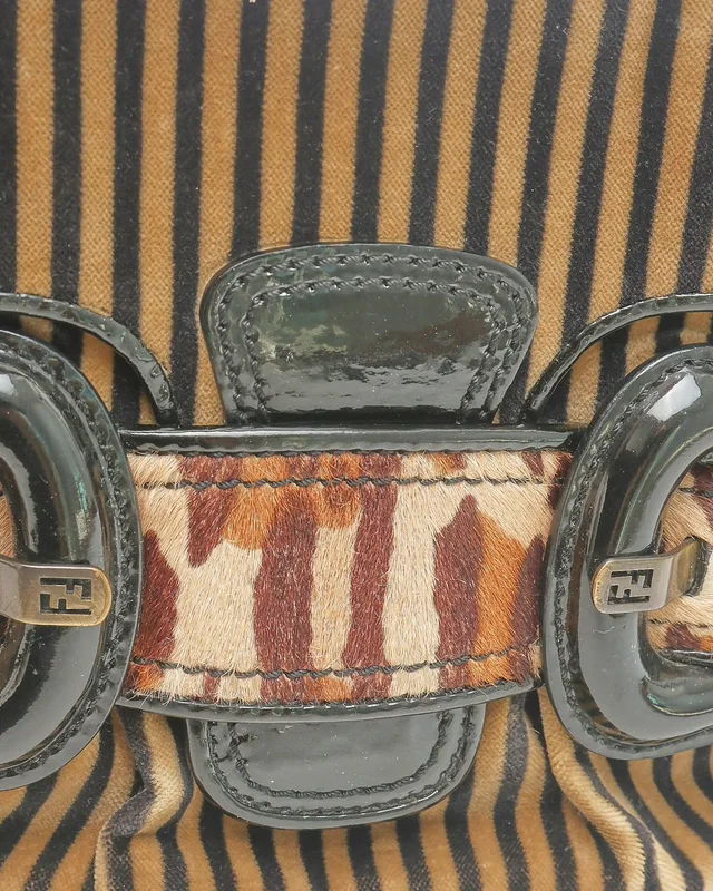 Fendi Striped Velvet B Bis Bag in Velvet from A Retro Tale, photo 6 of 11