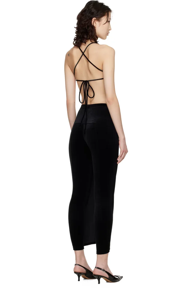 VETEMENTS Black Installed Leggings Maxi Dress, photo 3 of 4 from SSENSE