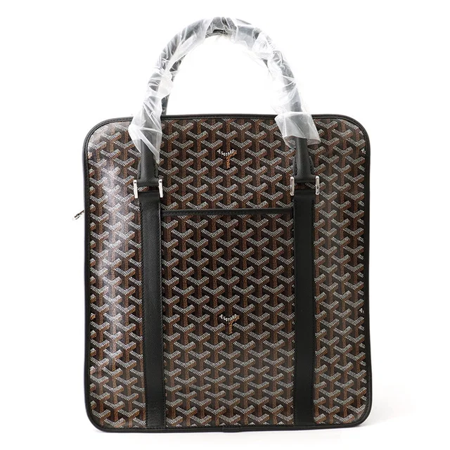 Goyard Burgundy Tote Black/Brown/WhiteBOURGOMMLTY01CL01P PVC Leather in Black Leather from GALLERY RARE