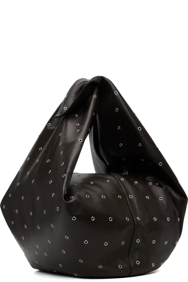 Gimaguas Brown Luna Eyelets Bag, photo 3 of 4 from SSENSE