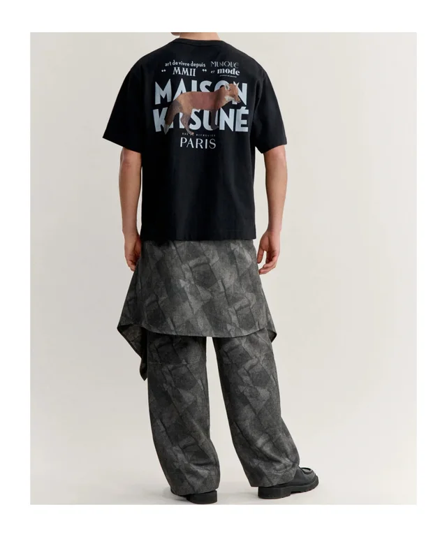 Maison Kitsuné Logo-Print Fox-Motif Crewneck T-Shirt, photo 6 of 6 from SENSER