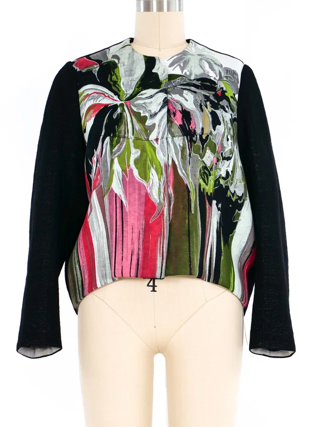 2010 Balenciaga Abstract Print Jacket in Tweed from Arcade Vintage