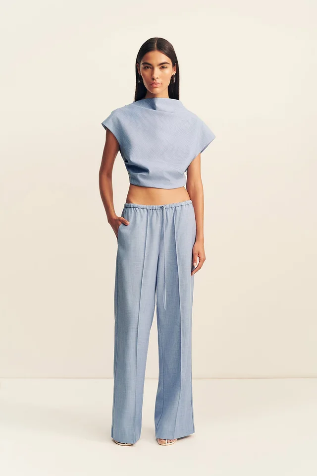 Shona Joy ASHER DRAWSTRING PANT - CHAMBRAY BLUE from Shona Joy, photo 1 of 1