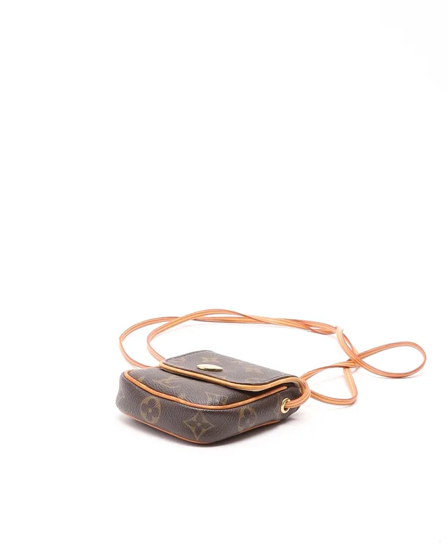 Louis Vuitton Monogram Pochette Cancun Brown Bag in Brown Coated canvas from A Retro Tale, photo 4 of 9