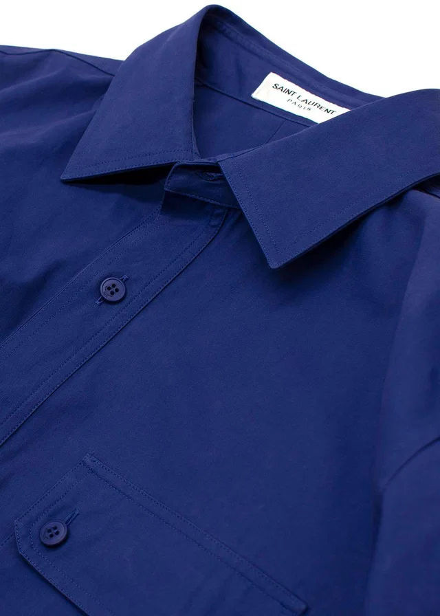 Saint Laurent Purple Cotton Overshirt in Purple from HEWI