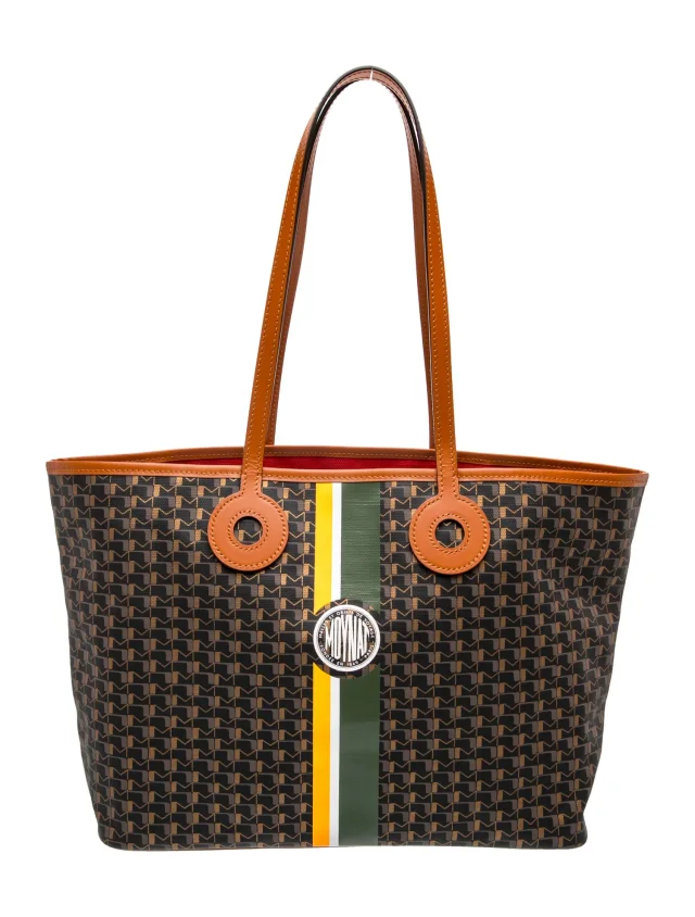 Moynat OH! Ruban MM in red|brown Canvas from The RealReal