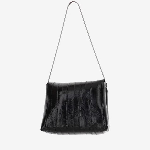Khaite Bobbi Shoulder Bag — Black Aguilla Leather in Black Leather from HEWI