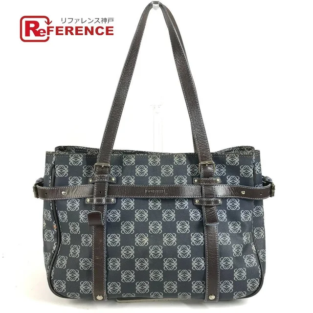 Loewe Anagram Shoulder Bag Tote Leather Blue in blue Leather from Poshmark