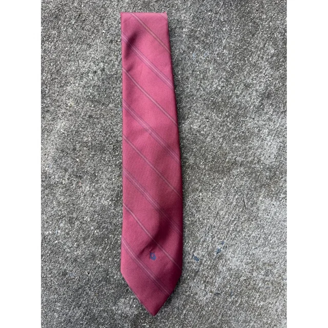 Dior Monsieur Burgundy Red Striped Silk Blend Tie Vintage Made In Usa in red Silk from Poshmark