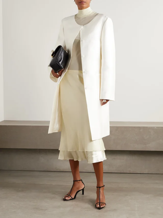 JIL SANDER Jersey turtleneck top in White, photo 2 of 2 from NET-A-PORTER (Canada)