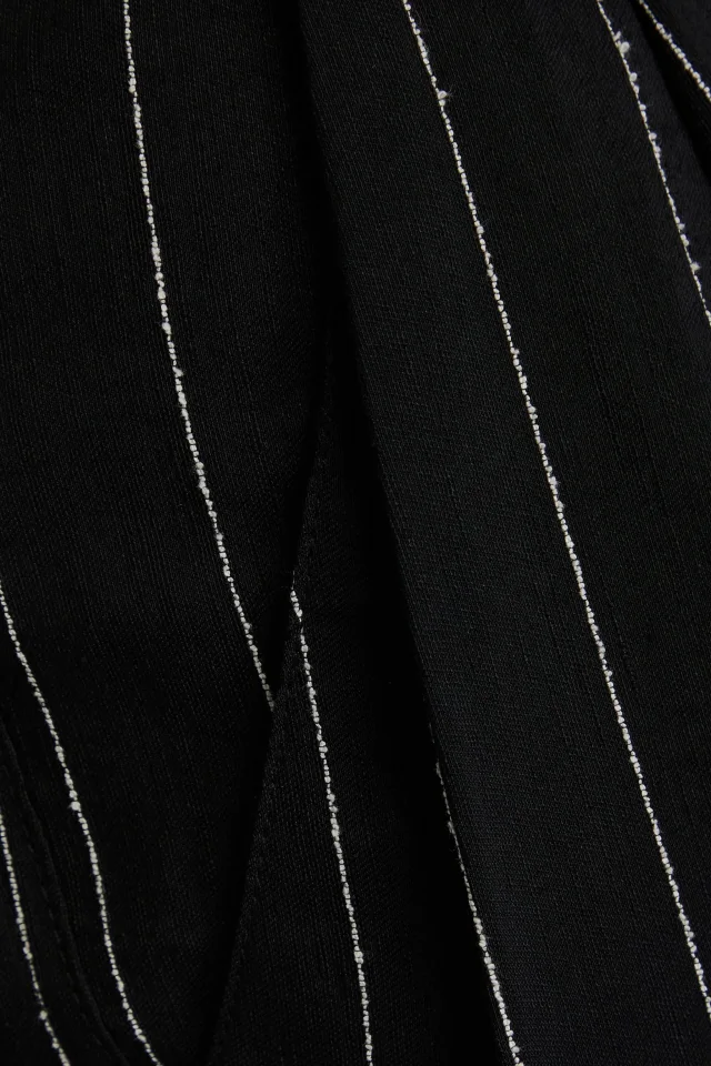 Loulou de Saison Loulou Studio Enyo Pinstriped Twill Straight-Leg Pants in Black, photo 4 of 4 from THE OUTNET