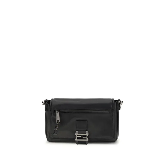Fendi Black Calf Leather Bos Taurus Shoulder Bag in Black Calfskin from HEWI