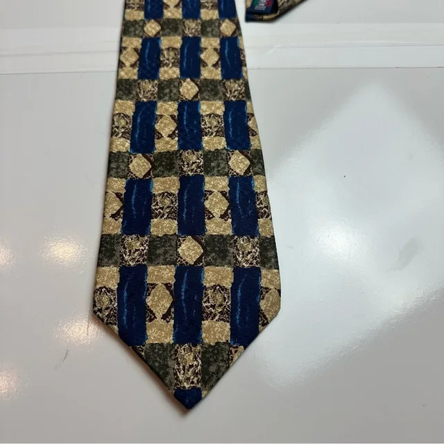Mulberry Silk Blue And Green Checkered Tie in green|blue Silk from Poshmark