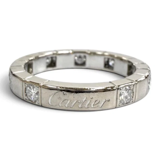 Cartier Lanieres White Gold Ring Size 49 in White from LuxUness