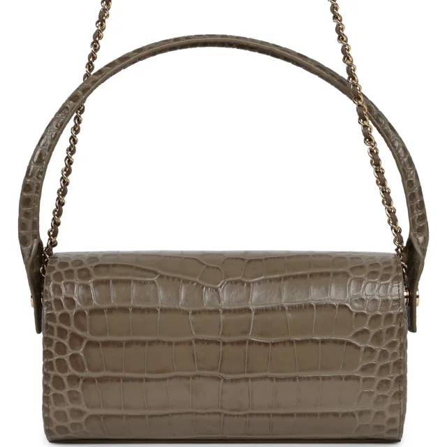 Chanel Barrel Clutch Bag in Green Calfskin from Madison Avenue Couture, photo 4 of 9