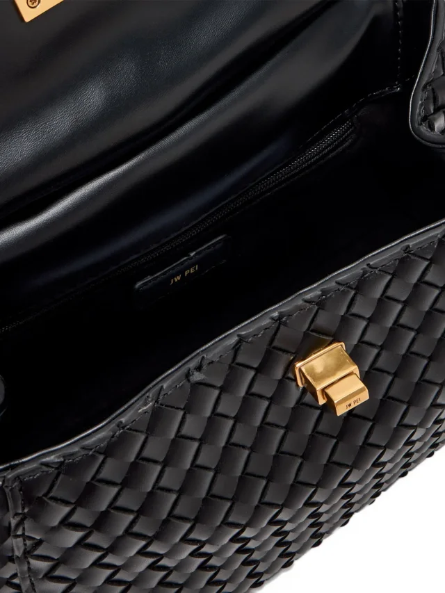 JW Pei Lucia top-handle leather tote bag in Black, photo 4 of 4 from FARFETCH