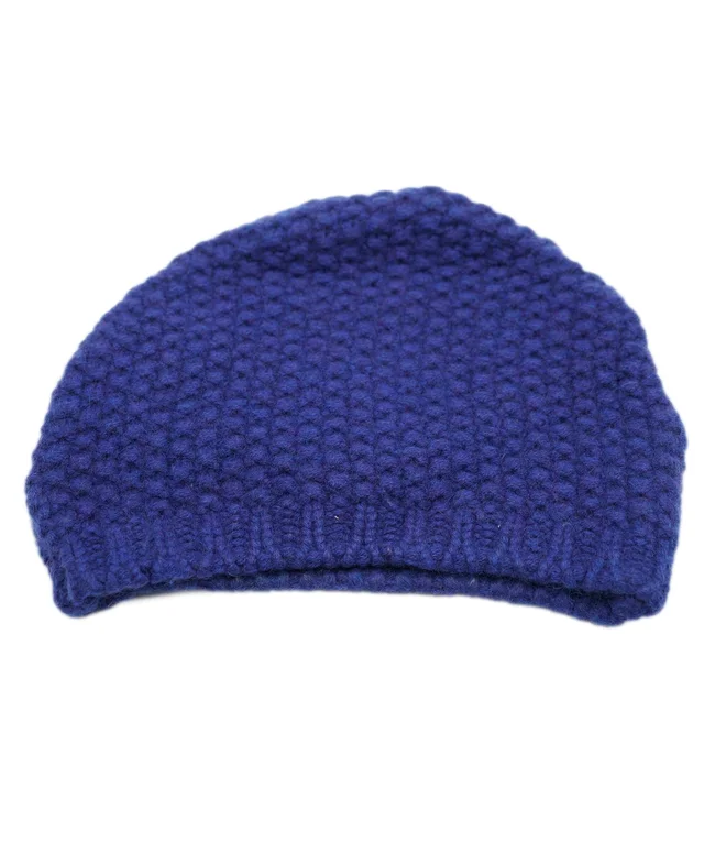 Chanel CC Beanie Hat Blue in Blue Cashmere from Luxury Promise, photo 2 of 2