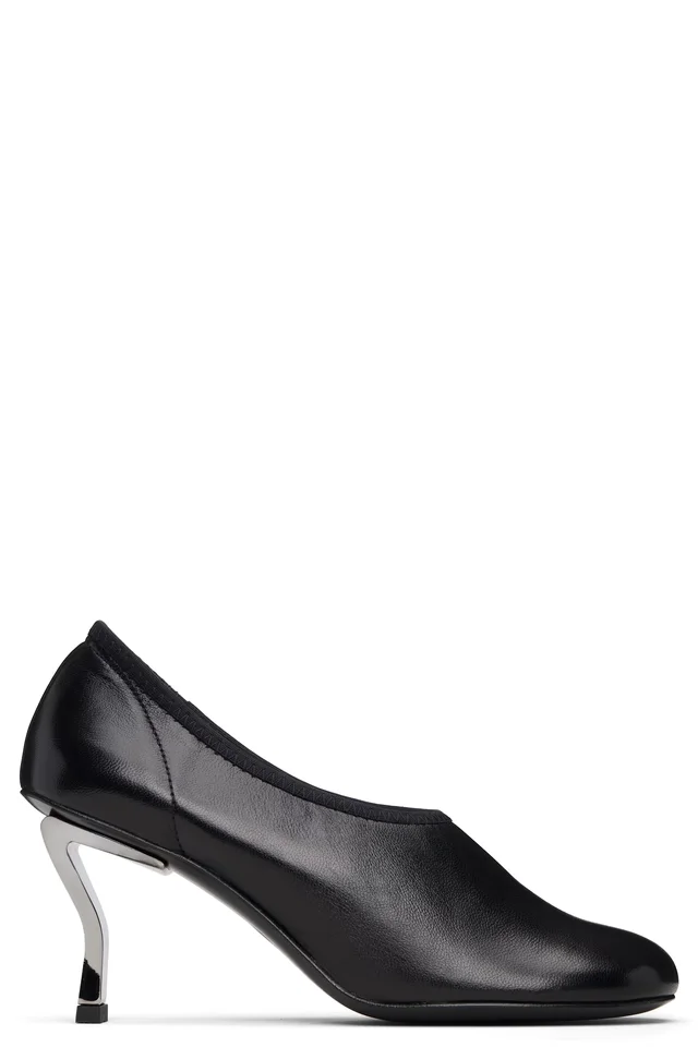 Nicole Saldaña Black Harper Leather Heels, image 1 of 1 from SSENSE