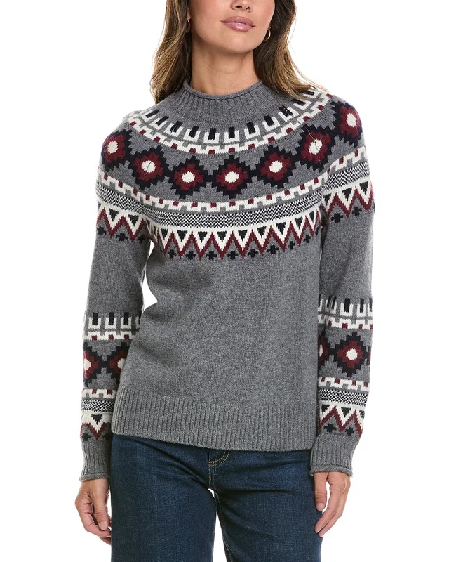 Alashan Cashmere Vail Fair Isle Mock Neck Wool Sweater, image 1 of 1 from Rue La La