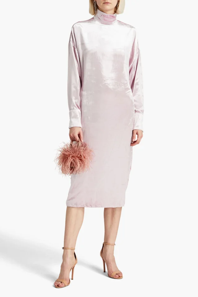 Valentino Garavani Crushed-Velvet Midi Dress, photo 2 of 4 from THE OUTNET