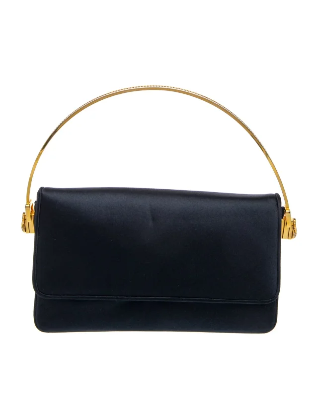 Judith Leiber Satin Minaudière in blue Satin from The RealReal