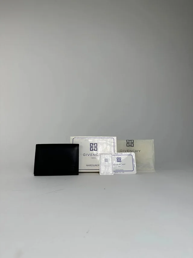 Givenchy Vintage Calf Leather Wallet Black Silver in black Calfskin from Grailed