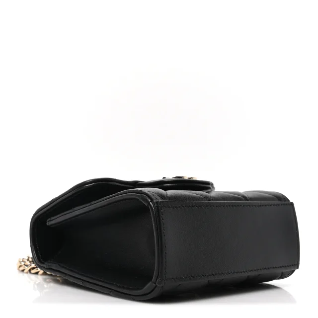 Chanel Quilted Top Handle Flap Clutch in Black Lambskin from FASHIONPHILE, photo 4 of 11