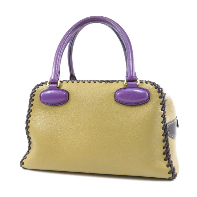 Loewe Handles Suede Handbag Brown Leather Amazona Yellow Purple in yellow|purple Suede from Poshmark