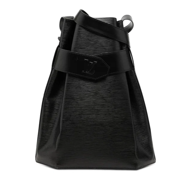 Black Louis Vuitton Epi Sac D Epaule GM Bucket Bag in Black Leather from Designer Revival