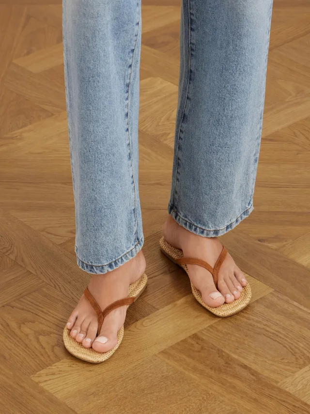 STAUD Freja suede flip flops in Brown, photo 2 of 2 from NET-A-PORTER (Canada)