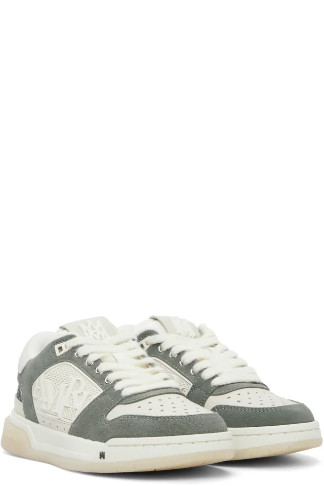AMIRI Green & Off-White Glitter Classic Low Sneakers, photo 4 of 5 from SSENSE