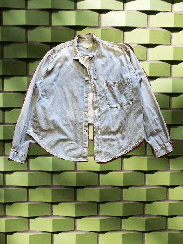 Button-Down Shirt Thomas Burberry Denim Vintage in blue Denim from Grailed