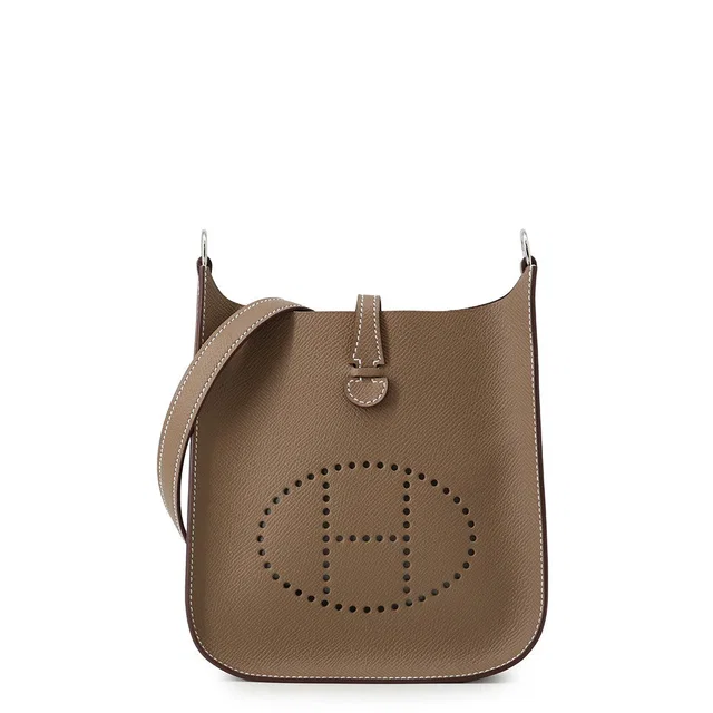 Hermès Evelyne Sellier Etoupe Epsom Size TPM in Taupe Epsom leather from GALLERY RARE