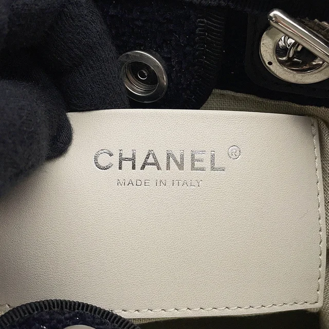Chanel Deauville2wayHandbag BlackA86374 Lame Tweed Leather Size Mini in Tweed from GALLERY RARE, photo 13 of 14