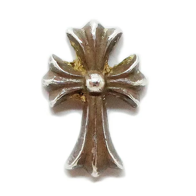 Chrome Hearts Cross Fat Stud Earrings Crss 2 Fat Silver in Silver from The Reluxe