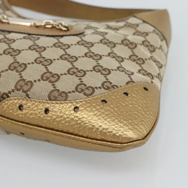 Gucci Vintage Jackie O Chain Hobo Gg Canvas Beige Bag in Beige Canvas from HEWI, photo 9 of 22
