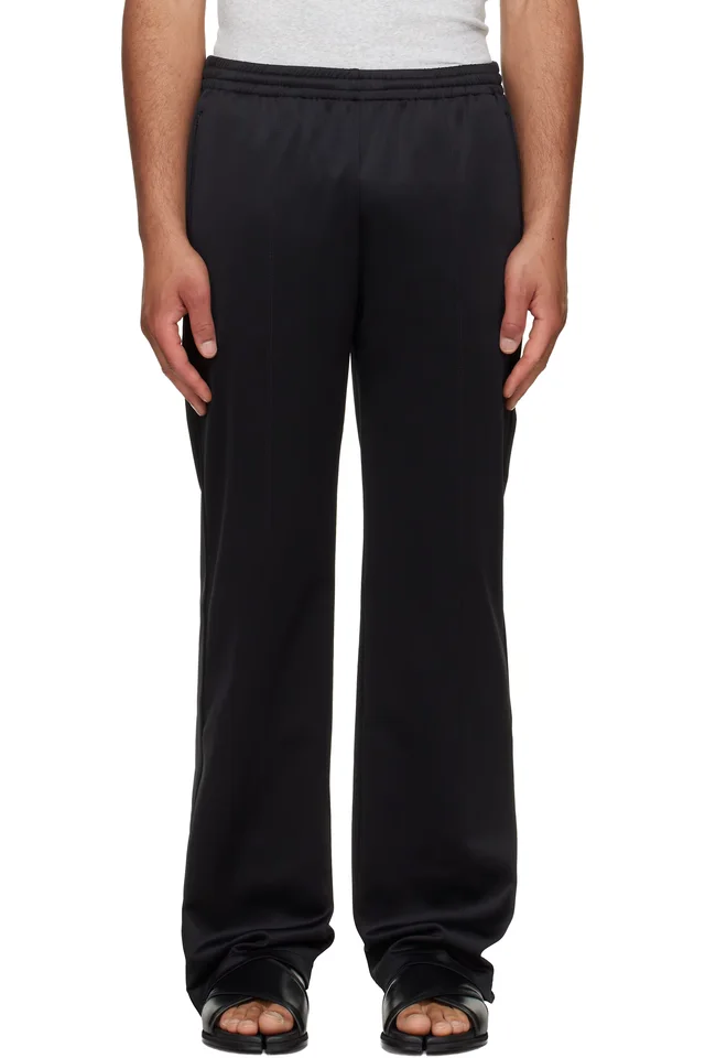 Black Embroidered Logo Trousers, image 1 of 1 from SSENSE
