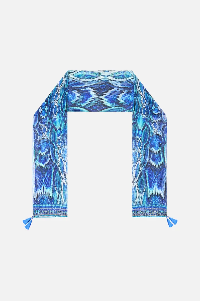 Camilla eBoutique LONG SILK CRINKLE CHIFFON SCARF THE SAPPHIRE SERPENT from CAMILLA, photo 1 of 1