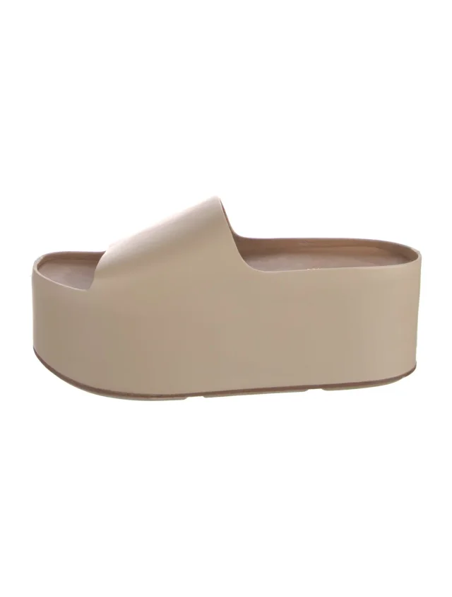 Burberry Alice Leather Platform Sandals Leather Slides in Leather from The RealReal