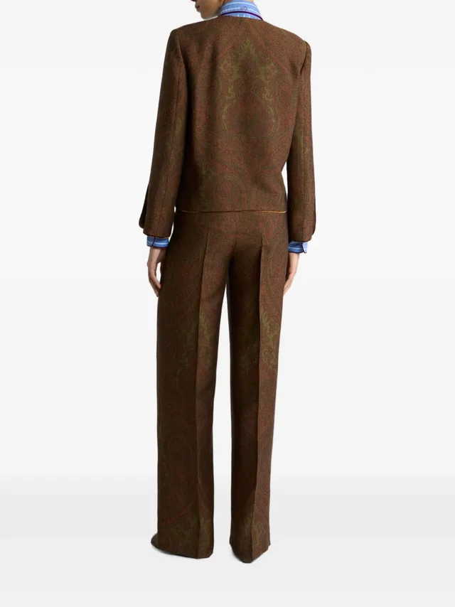 Etro WOOL-BLEND JACQUARD JACKET WITH PAISLEY MOTIF, photo 2 of 3 from SENSER