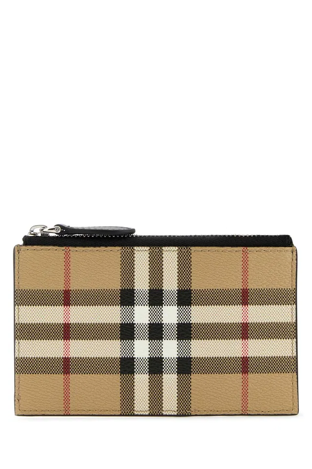 Burberry Canvas Check Wallet — Beige in Beige Canvas from HEWI