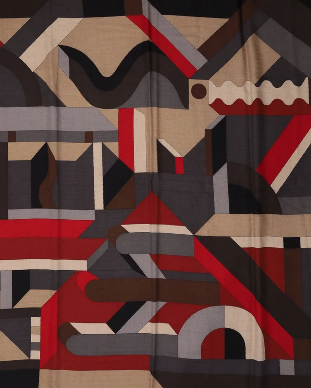 Hermès Carré 100 Anamorphée Cashmere Silk Scarf in Silk from A Retro Tale, photo 2 of 2