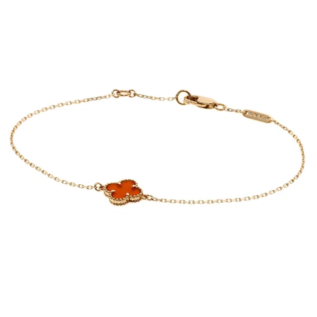 Van Cleef & Arpels Sweet Alhambra Canelian Bracelet 18K Pink Gold in Pink from The Reluxe