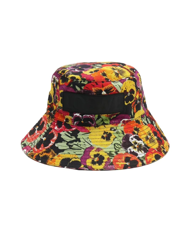 Loewe x Joe Brainard Pansies-Print Bucket Hat in Canvas from A Retro Tale, photo 2 of 5